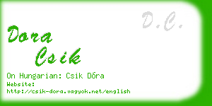dora csik business card