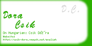 dora csik business card